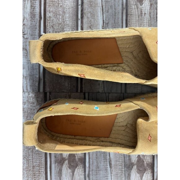 Rag & Bone Adria II Embroidered Suede Espadrille Loafers size 40 US 10 New - Picture 5 of 6